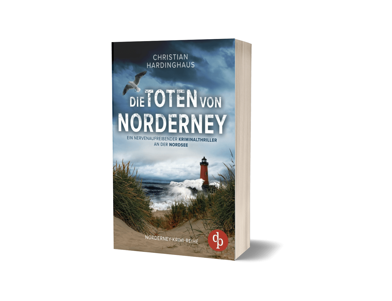Die Toten von Norderney von Christian Hardinghaus — Buchmockup des Nordsee-Thrillers