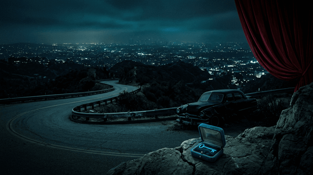 Firefly_Cinematic surreal neo-noir fan art inspired by a dreamlike mystery about Hollywood am 624984